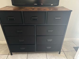 Black & oak color dresser