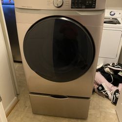 SAMSUNG WASHER AND DRYER W/ PULLOUT STORAGE 7.5 CU FT