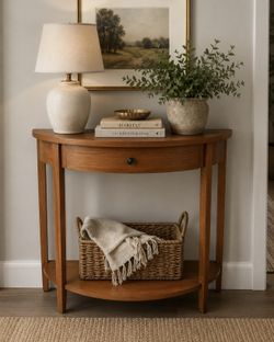 Entryway Console Table with Drawer & Shelf