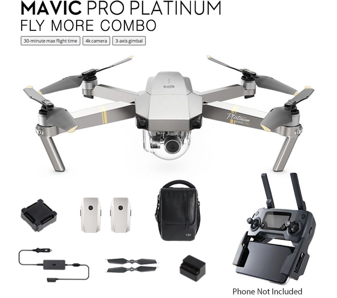 DJI MAVIC PRO PLATINUM FLY MORE COMBO