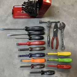 Snap-on Tools And Vintage Drill Bit Set