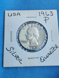 1963-P Silver Jefferson Quarter, Nice