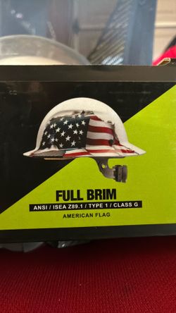DAX AMERICAN FLAG FULL BRIM HARD HAT
