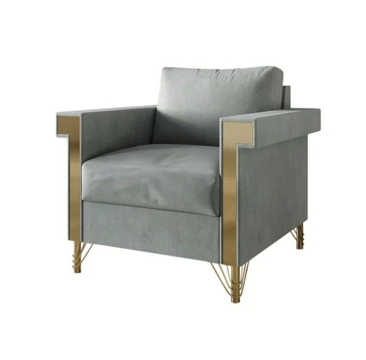 2 Velvet Matching Accent Chairs Set