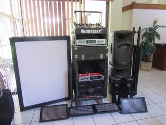 Entire DJ setup lights, speakers, amps, mixer etc! Startup business all name brand
