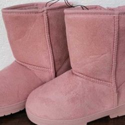 New BEBE Little Girls Mircosuede Faux Fur Winter Boots 