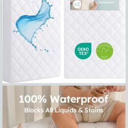 Two pack waterproof  fitted  Mattress protector  crib