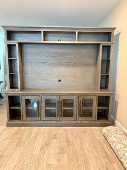 Large Wood Entertainment Center Wall Unit