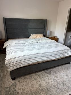 king size  headboard and bed frame