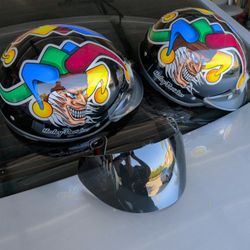 Two Motorcycle Helmets  M And   L  Harley Davidson 
