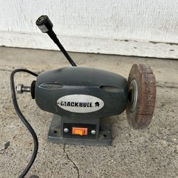 Black Bull 6” Bench Grinder MD3215F-FD 250W 3560RPM – Works, No Lamp Bulb 