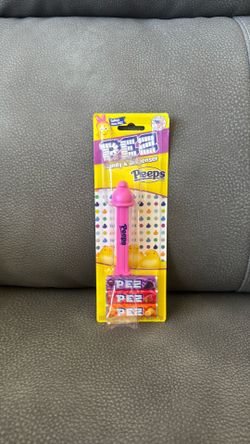New Sealed PEZ Peeps Pink Candy & Dispenser
