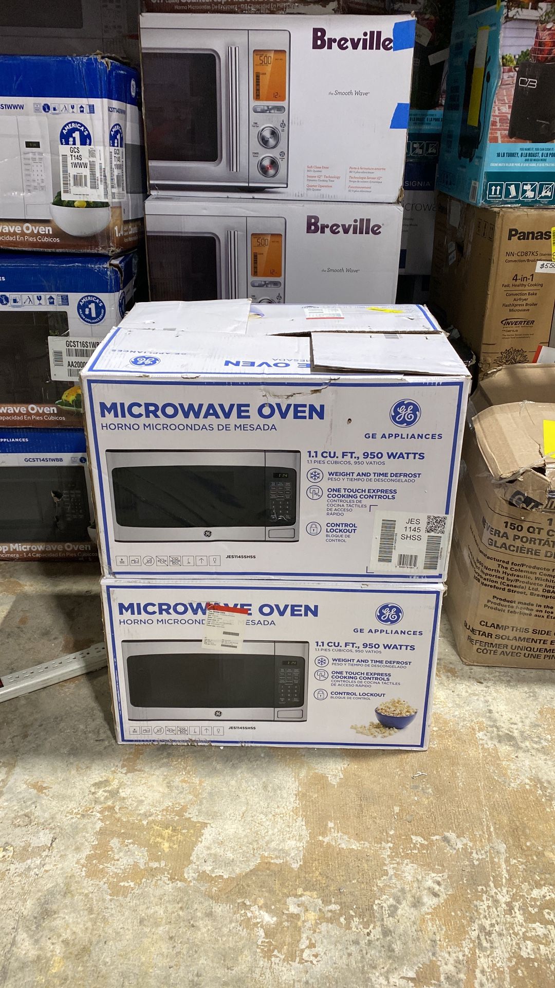 GE 1.1 Cu. Ft. Capacity Microwave Oven  4 pcs  $140