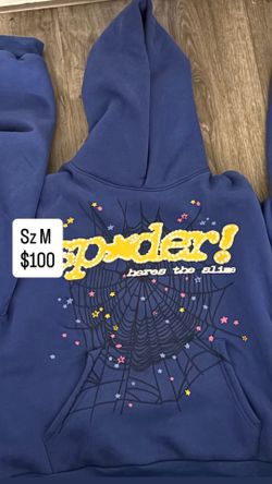 Sp5der hoodie tc blue (Sz Medium)