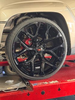 Snowflake 24x10 Wheels Tires Silverado Sierra Tahoe Suburban Yukon