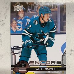 2024-25 Upper Deck Extended Series Will Smith Encore #E-1 RC San Jose Sharks
