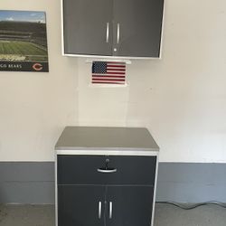 Garage Storage Cabinets Wall And Base Gray