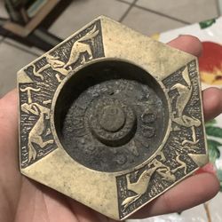 Vintage Zodiak Sagittarius Brass Ashtray The Archer Metal