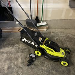 Ryobi Electric Lawn Mower + Battery