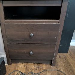 Wood Nightstand – Rustic & Functional