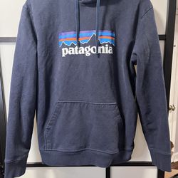 Patagonia Sweatshirt Mens Medium Blue P-6 Logo Uprisal Hoody Recycled Hoodie