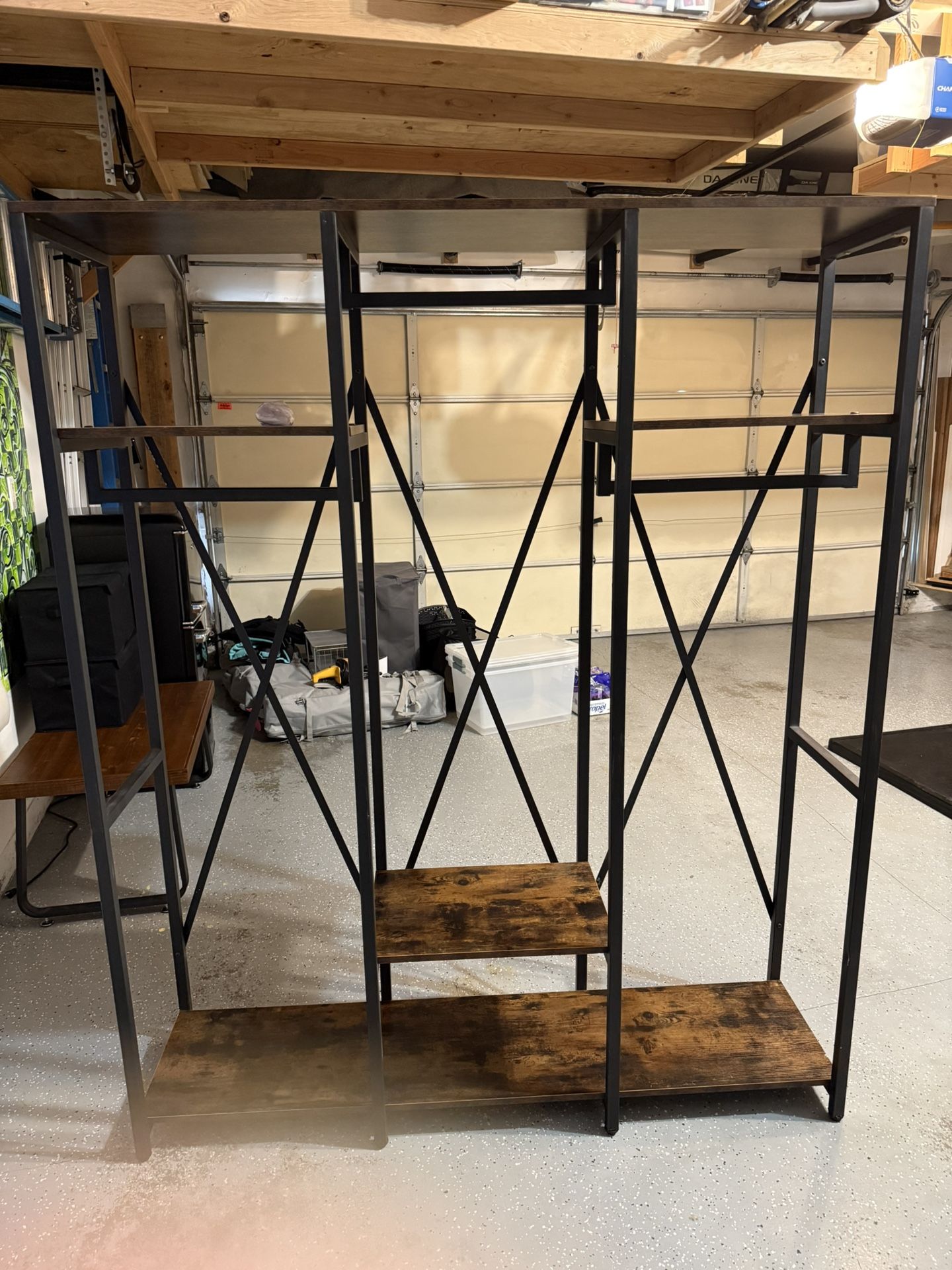 Tribesigns Freestanding Clothing Rack With Shelves