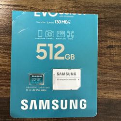 Samsung EVO Select 512GB microSD Memory Card + Adapter