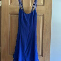 Royal Blue Dress With Short Jacket