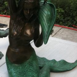 Bronze Mermaid  Water Fountain 