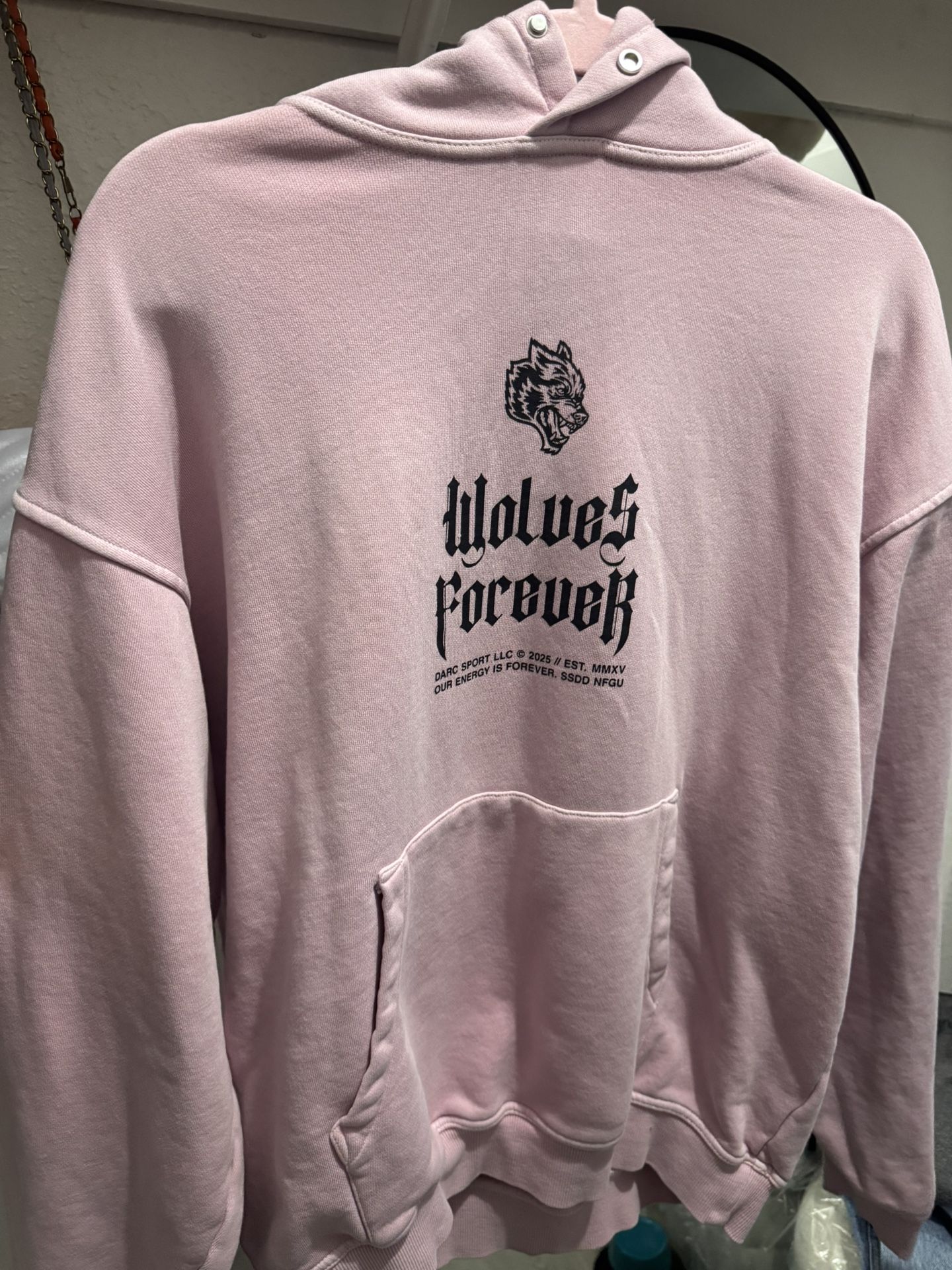 DarcSport Hoodie Size M Greyish Pink