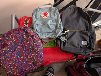 Kanken Mini backpack &  Kipling Backpack + Herschel classic backpack (( All Used )) Sold As A BUNDLE
