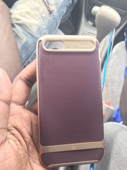 iPhone 6/6s/7 case maroon gold
