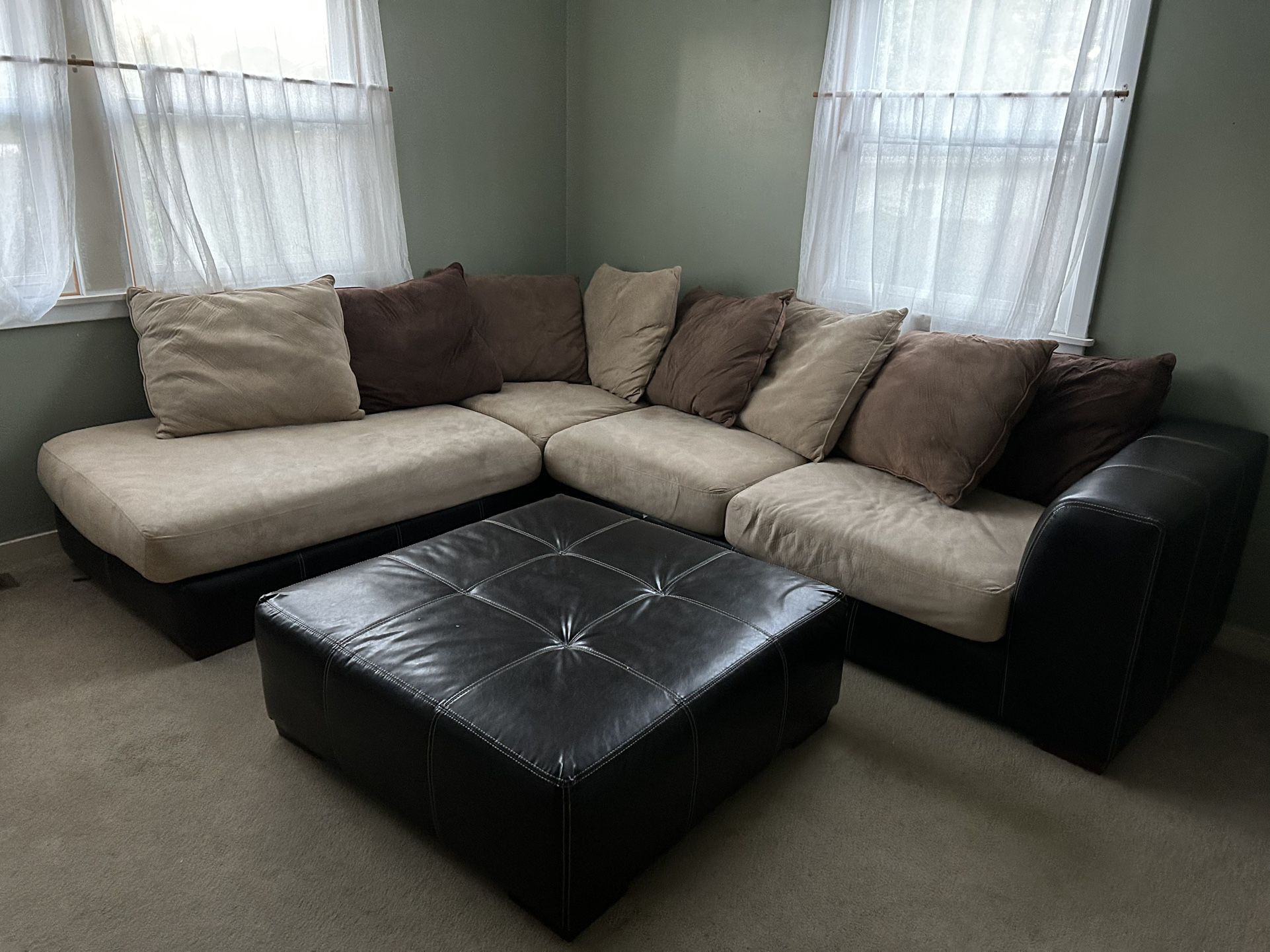 Couch and ottoman $50 OBO