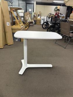 Muvai Overbed Bedside Table with Hidden Casters,30 Inches Adjustable Height Pneumatic Mobile Laptop Standing Desk,