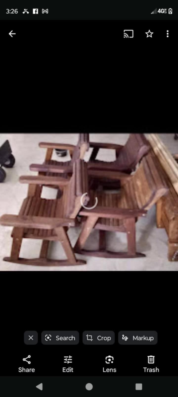 4 Solid Pressure Treated Wood Rocking Chairs