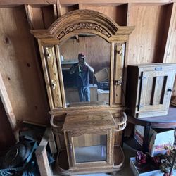 Antique Oak Hall Tree
