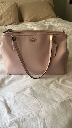 COACH Light Pink Leather Tote Bag