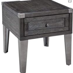  Todoe Rectangular End Table Dark Gray