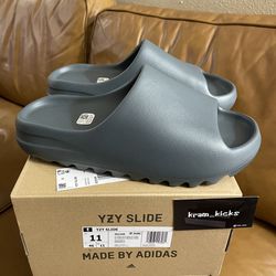 New* Adidas YEEZY Slide Slate Marine MENS Size 11 US fits MENS Size 10 perfect- DS OG All
