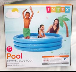 Intex Crystal Blue 58"x 13" Swimming Pool Kids Summer Outdoor Inflatable