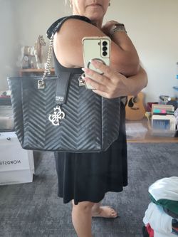 Guess Quilted Tote Bag with Chain Strap