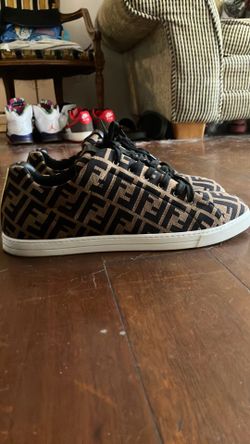 FENDI Tech fabric Lowtop brown sneakers size EU46/13US
