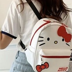 White Red 3D BOW Hello KITTY 🐱 Backpack Bag Sanrio