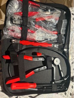 6PCS Hose Clamp Pliers Set, 27" Long-Reach Spring Clamp tool, Flat Band Plier, Clic-R Type Plier & Raditor Remover for Cars, Trucks & SUVs with Storag