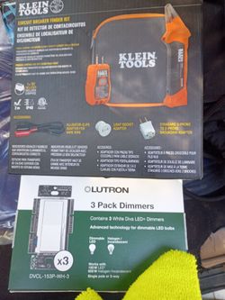 Klien circuit breaker finder kit and 3 pack diva led dimmers