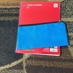 1-subject Notebook Red &  Holder Pen  Blue