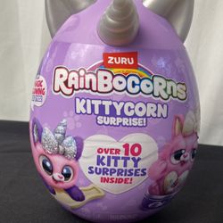 Zuru Rainbocorns Kittycorn Surprise Over 10 Surprises Magic Glowing Eyes New (Retail $30)