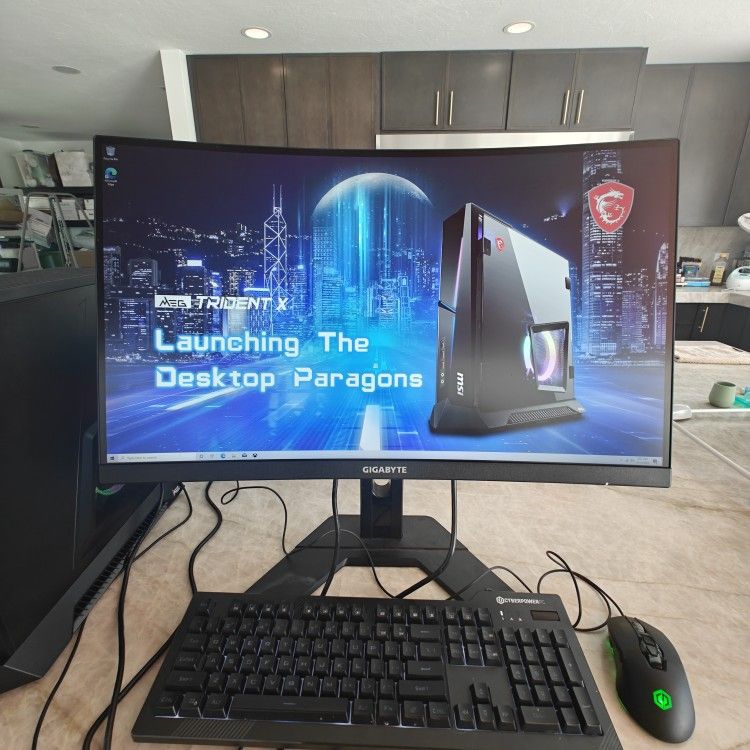 MSI Trident X Nvidia 3080 RTX Gaming PC Bundle Gigabyte 27" 1440p 165hz +keyboard/mouse 1TB SSD 16GB