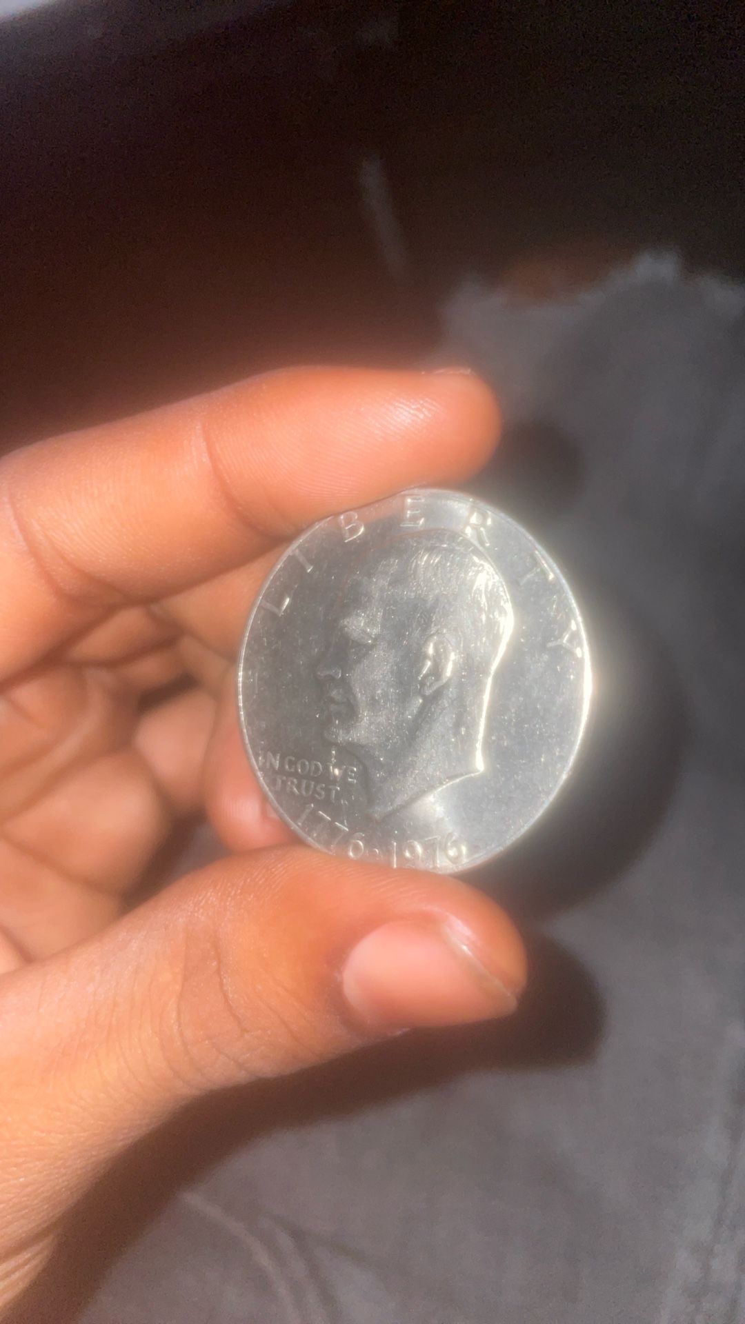 No S Mint Mark Eisenhower Bell Moon Coin Quarter