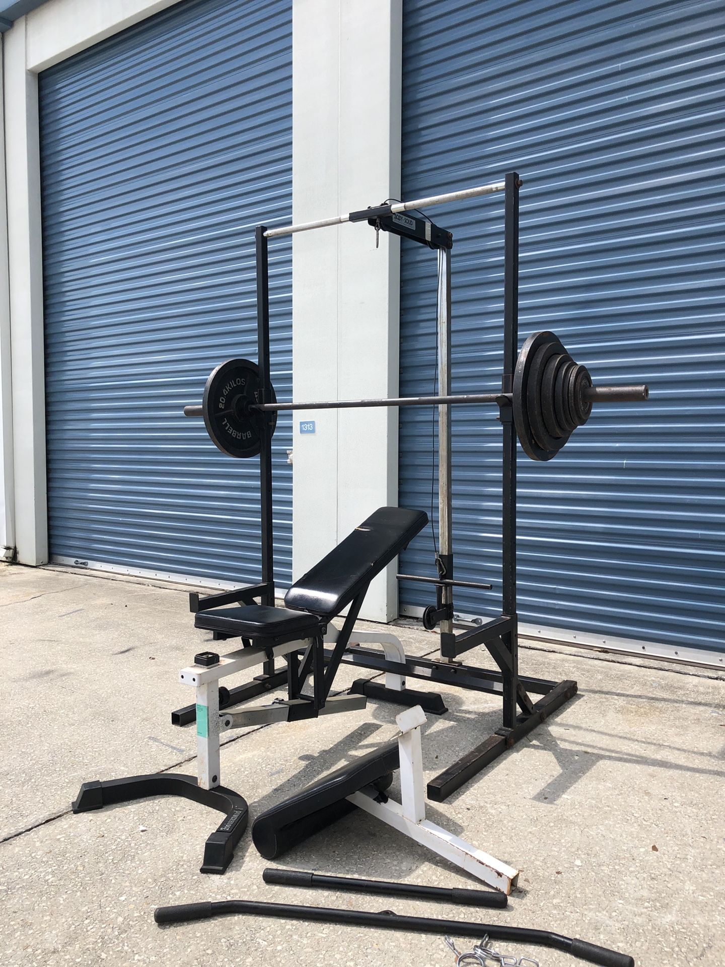 Body solid rack home gym set